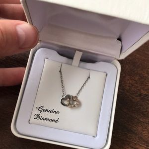 Double hearted necklace
